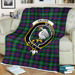 Plaid Blanket Calder Campbel Clan Crest Badge Tartan Blanket Scottish Green Plaid Throw Blanket Tartan Plaid Fleece Blanket