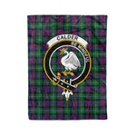 Plaid Blanket Calder Campbel Clan Crest Badge Tartan Blanket Scottish Green Plaid Throw Blanket Tartan Plaid Fleece Blanket