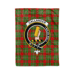Plaid Blanket Callander Clan Crest Badge Tartan Blanket Scottish Green Plaid Throw Blanket Tartan Plaid Fleece Blanket
