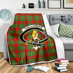 Scotstee Shop Tartan Plaid Blanket Callander Clan Crest Badge Scottish Tartan Plaid Sherpa Blanket