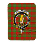 Scotstee Shop Tartan Plaid Blanket Callander Clan Crest Badge Scottish Tartan Plaid Sherpa Blanket
