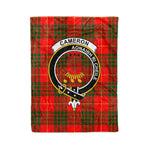 Plaid Blanket Cameron Modern Clan Crest Badge Tartan Blanket Scottish Green Plaid Throw Blanket Tartan Plaid Fleece Blanket