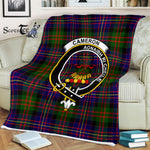 Plaid Blanket Cameron Of Erracht Modern Clan Crest Badge Tartan Blanket Scottish Green Plaid Throw Blanket - Scotstee Shop