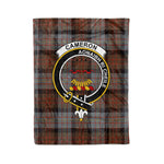 Plaid Blanket Cameron Of Erracht Weathered Clan Crest Badge Tartan Blanket Scottish Green Plaid Throw Blanket - Scotstee Shop