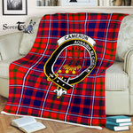 Plaid Blanket Cameron Of Lochiel Modern Clan Crest Badge Tartan Blanket Scottish Green Plaid Throw Blanket - Scotstee Shop