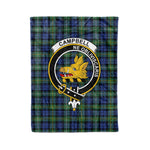 Plaid Blanket Campbell Argyll Ancient Clan Crest Badge Tartan Blanket Scottish Green Plaid Throw Blanket - Scotstee Shop