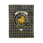 Plaid Blanket Campbell Argyll Weathered Clan Crest Badge Tartan Blanket Scottish Green Plaid Throw Blanket - Scotstee Shop
