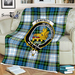 Plaid Blanket Campbell Dress Clan Crest Badge Tartan Blanket Scottish Green Plaid Throw Blanket Tartan Plaid Fleece Blanket