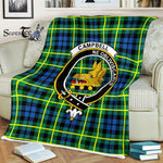 Campbell Tartan Plaid Blanket Campbell Of Breadalbane Ancient Clan Crest Badge Tartan Blanket Scottish Tartan Plaid Fleece Blanket