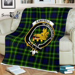 Plaid Blanket Campbell Of Breadalbane Modern Clan Crest Badge Tartan Blanket Scottish Green Plaid Throw Blanket - Scotstee Shop