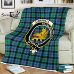 Plaid Blanket Campbell Of Cawdor Ancient Clan Crest Badge Tartan Blanket Scottish Green Plaid Throw Blanket - Scotstee Shop