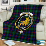 Plaid Blanket Campbell Of Cawdor Modern Clan Crest Badge Tartan Blanket Scottish Green Plaid Throw Blanket - Scotstee Shop