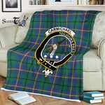 Plaid Blanket Carmichael Ancient Clan Crest Badge Tartan Blanket Scottish Green Plaid Throw Blanket - Scotstee Shop