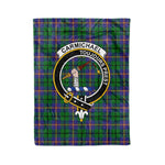 Plaid Blanket Carmichael Clan Crest Badge Tartan Blanket Scottish Green Plaid Throw Blanket Tartan Plaid Fleece Blanket