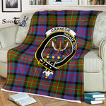 Plaid Blanket Carnegie Ancient Clan Crest Badge Tartan Blanket Scottish Green Plaid Throw Blanket - Scotstee Shop