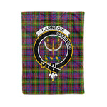 Plaid Blanket Carnegie Clan Crest Badge Tartan Blanket Scottish Green Plaid Throw Blanket Tartan Plaid Fleece Blanket