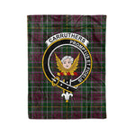 Plaid Blanket Carruthers Clan Crest Badge Tartan Blanket Scottish Green Plaid Throw Blanket Tartan Plaid Fleece Blanket