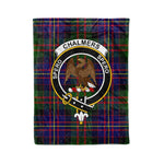 Plaid Blanket Chalmers Clan Crest Badge Tartan Blanket Scottish Green Plaid Throw Blanket Tartan Plaid Fleece Blanket