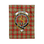 Plaid Blanket Chattan Clan Crest Badge Tartan Blanket Scottish Green Plaid Throw Blanket Tartan Plaid Fleece Blanket