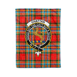 Plaid Blanket Chattan Modern Clan Crest Badge Tartan Blanket Scottish Green Plaid Throw Blanket Tartan Plaid Fleece Blanket