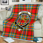 Plaid Blanket Chattan Modern Clan Crest Badge Tartan Blanket Scottish Green Plaid Throw Blanket Tartan Plaid Fleece Blanket