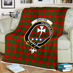 Plaid Blanket Cheyne Clan Crest Badge Tartan Blanket Scottish Green Plaid Throw Blanket Tartan Plaid Fleece Blanket