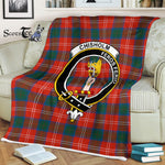 Plaid Blanket Chisholm Ancient Clan Crest Badge Tartan Blanket Scottish Green Plaid Throw Blanket Tartan Plaid Fleece Blanket