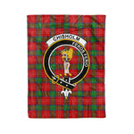 Plaid Blanket Chisholm Clan Crest Badge Tartan Blanket Scottish Green Plaid Throw Blanket Tartan Plaid Fleece Blanket