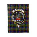 Plaid Blanket Clelland Clan Crest Badge Tartan Blanket Scottish Green Plaid Throw Blanket Tartan Plaid Fleece Blanket