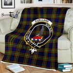 Plaid Blanket Clelland Clan Crest Badge Tartan Blanket Scottish Green Plaid Throw Blanket Tartan Plaid Fleece Blanket