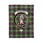 Plaid Blanket Clephane Clan Crest Badge Tartan Blanket Scottish Green Plaid Throw Blanket Tartan Plaid Fleece Blanket