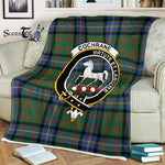 Plaid Blanket Cochrane Ancient Clan Crest Badge Tartan Blanket Scottish Green Plaid Throw Blanket Tartan Plaid Fleece Blanket