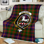 Plaid Blanket Cochrane Modern Clan Crest Badge Tartan Blanket Scottish Green Plaid Throw Blanket Tartan Plaid Fleece Blanket