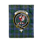 Plaid Blanket Cockburn Ancient Crest Badge Tartan Blanket Scottish Green Plaid Throw Blanket Tartan Plaid Fleece Blanket - Scotstee Shop