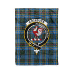 Plaid Blanket Cockburn Modern Clan Crest Badge Tartan Blanket Scottish Green Plaid Throw Blanket Tartan Plaid Fleece Blanket