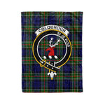 Plaid Blanket Colquhoun Modern Clan Crest Badge Tartan Blanket Scottish Green Plaid Throw Blanket Tartan Plaid Fleece Blanket