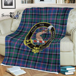 Plaid Blanket Cooper Clan Crest Badge Tartan Blanket Scottish Green Plaid Throw Blanket Tartan Plaid Fleece Blanket