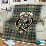 Plaid Blanket Craig Ancient Clan Crest Badge Tartan Blanket Scottish Green Plaid Throw Blanket Tartan Plaid Fleece Blanket