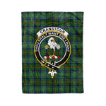 Plaid Blanket Cranstoun Modern Clan Crest Badge Tartan Blanket Scottish Green Plaid Throw Blanket Tartan Plaid Fleece Blanket