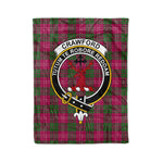 Plaid Blanket Crawford Clan Crest Badge Tartan Blanket Scottish Green Plaid Throw Blanket Tartan Plaid Fleece Blanket