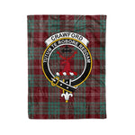 Plaid Blanket Crawford Modern Clan Crest Badge Tartan Blanket Scottish Green Plaid Throw Blanket Tartan Plaid Fleece Blanket