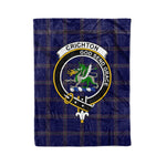 Plaid Blanket Crichton Clan Crest Badge Tartan Blanket Scottish Green Plaid Throw Blanket Tartan Plaid Fleece Blanket