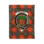 Plaid Blanket Crosby Clan Crest Badge Tartan Blanket Scottish Green Plaid Throw Blanket Tartan Plaid Fleece Blanket