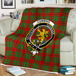 Plaid Blanket Cumming Clan Crest Badge Tartan Blanket Scottish Green Plaid Throw Blanket Tartan Plaid Fleece Blanket