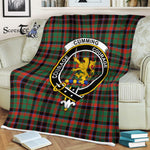 Plaid Blanket Cumming Hunting Ancient Clan Crest Badge Tartan Blanket Scottish Green Plaid Throw Blanket - Scotstee Shop