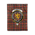 Plaid Blanket Cumming Hunting Weathered Clan Crest Badge Tartan Blanket Scottish Green Plaid Throw Blanket - Scotstee Shop