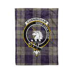 Plaid Blanket Cunningham Dress Blue Dancers Clan Crest Badge Tartan Blanket Scottish Green Plaid Throw Blanket - Scotstee Shop