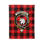 Plaid Blanket Cunningham Modern Clan Crest Badge Tartan Blanket Scottish Green Plaid Throw Blanket Tartan Plaid Fleece Blanket