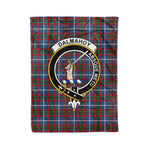 Plaid Blanket Dalmahoy Clan Crest Badge Tartan Blanket Scottish Green Plaid Throw Blanket Tartan Plaid Fleece Blanket