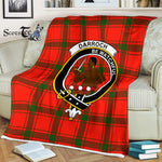 Plaid Blanket Darroch Clan Crest Badge Tartan Blanket Scottish Green Plaid Throw Blanket Tartan Plaid Fleece Blanket